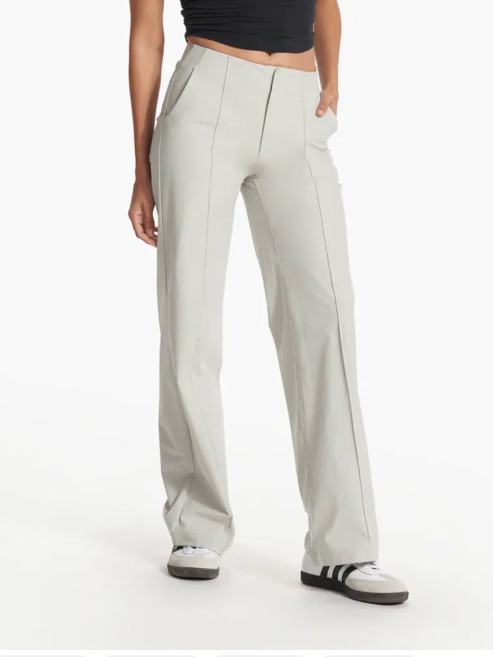 Vuori Meta Wide Leg Pants Size Medium Vapor Gray High Rise Trouser